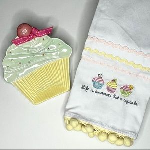 Grasslands Road~ Cupcake plate & Tea Towel
